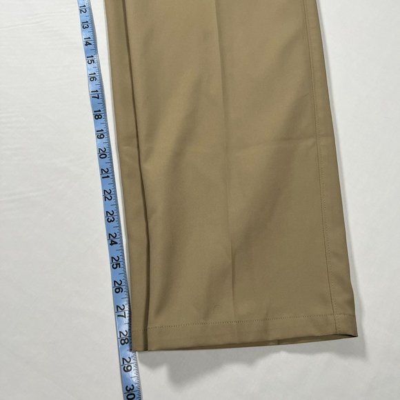 Haggar H26 Mens 36x30‎ Beige Pants Slash Pockets Business Flat Front Polyester - Picture 12 of 13